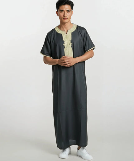 Moroccan Black Thobe