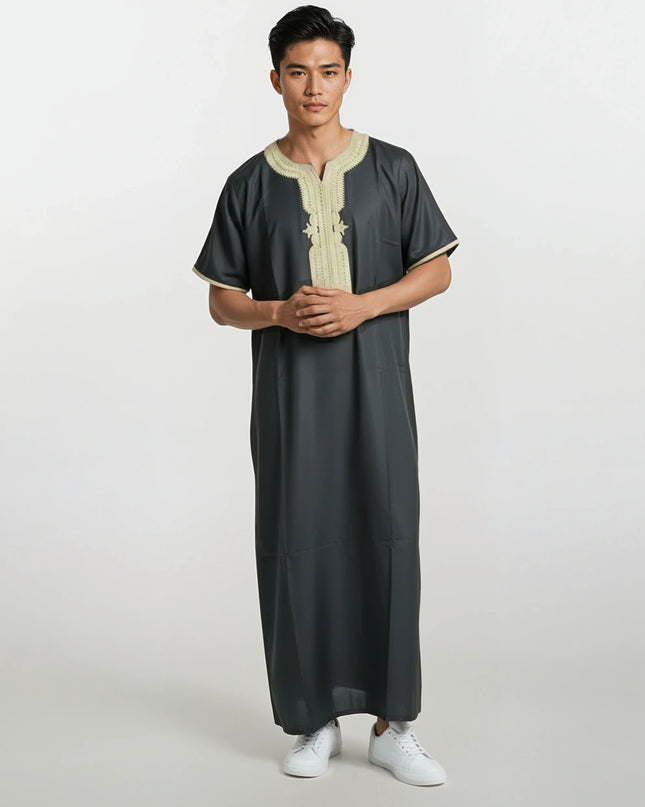 Moroccan Black Thobe