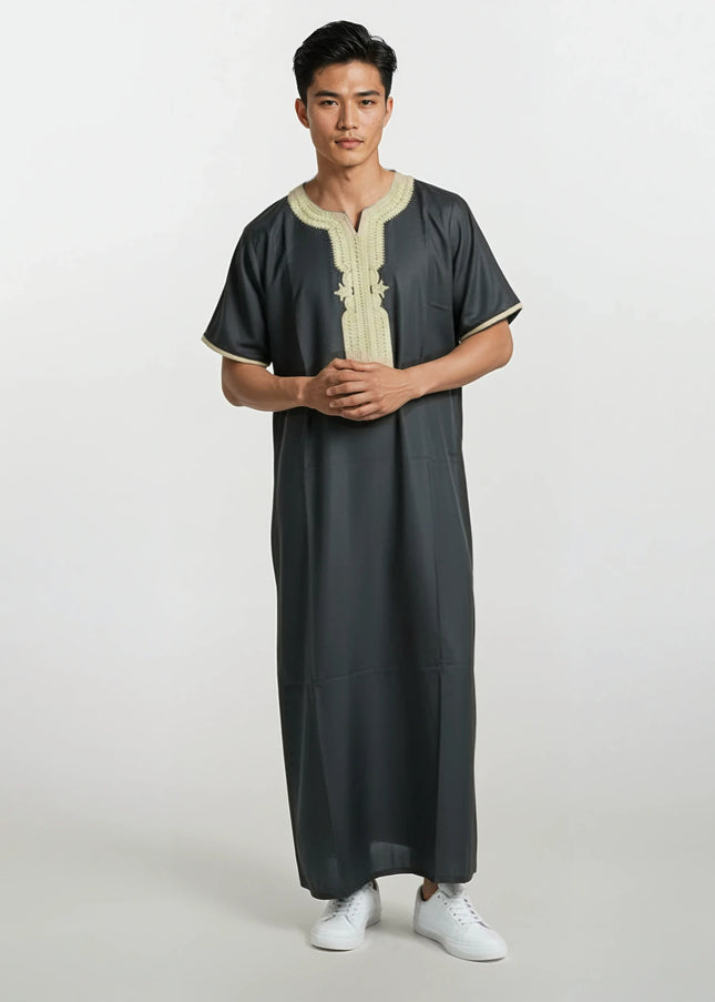 Moroccan Black Thobe